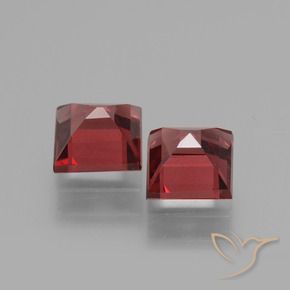 1.56 ct natürliche Rosaig-rot Rhodolith-Granat-Edelsteine, Quadrat, VS
