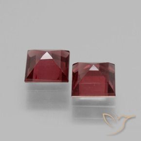 1.60 ct natürliche Rosaig-rot Rhodolith-Granat-Edelsteine, Quadrat, VS