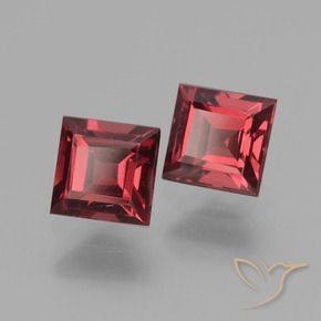 1.75 ct natürliche tiefrot Rhodolith-Granat-Edelsteine, Quadrat, VS