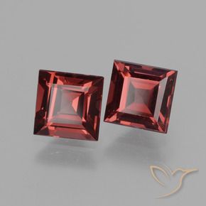 1.70 ct natürliche Mittelrot Rhodolith-Granat-Edelsteine, Quadrat, VVS-VS