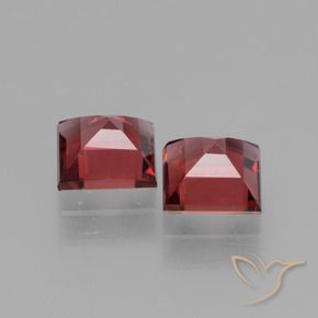 1.48 ct natürliche Rosaig-rot Rhodolith-Granat-Edelsteine, Quadrat, VS