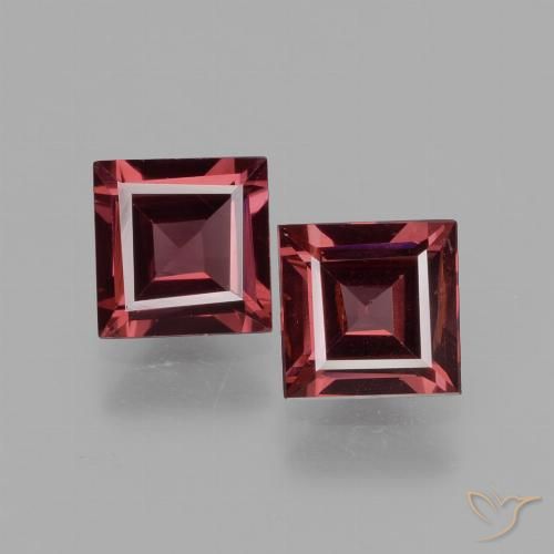 1.41 ct natürliche Merlot Rot Rhodolith-Granat-Edelsteine, Quadrat, VS