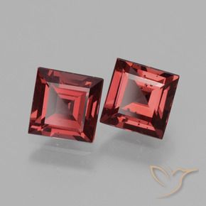 1.72 ct natürliche Scharlachrot Rhodolith-Granat-Edelsteine, Quadrat, VS