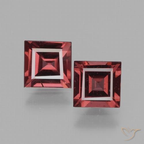 1.52ctw Natürlicher Scharlachrot Rhodolith-Granat, Quadrat, VS