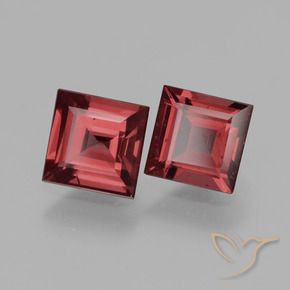 1.52 ct natürliche Scharlachrot Rhodolith-Granat-Edelsteine, Quadrat, VS