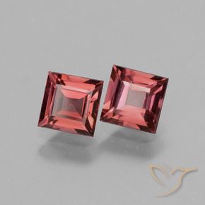 1.63 ct natürliche Mittel-Dunkelrot Rhodolith-Granat-Edelsteine, Quadrat, VS