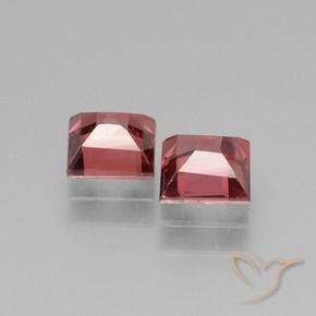 1.63 ct natürliche Mittel-Dunkelrot Rhodolith-Granat-Edelsteine, Quadrat, VS