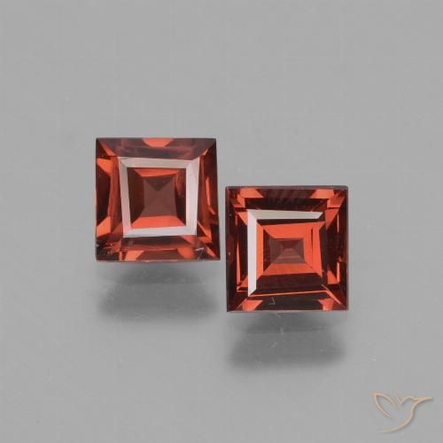 1.45ctw Natürlicher tiefrot Rhodolith-Granat, Quadrat, VS
