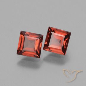 1.45 ct natürliche tiefrot Rhodolith-Granat-Edelsteine, Quadrat, VS