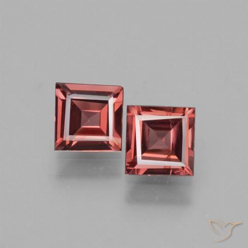 1.34ctw Natürlicher Tiefes Beerenrot Rhodolith-Granat, Quadrat, VS