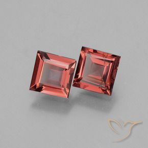 1.34 ct natürliche Tiefes Beerenrot Rhodolith-Granat-Edelsteine, Quadrat, VS