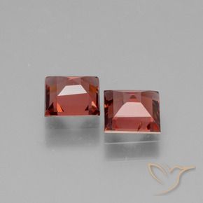1.34 ct natürliche Tiefes Beerenrot Rhodolith-Granat-Edelsteine, Quadrat, VS