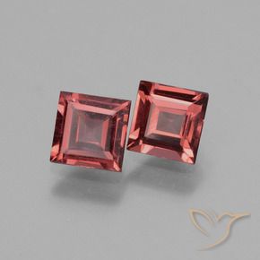 1.38 ct natürliche Helles Scharlachrot Rhodolith-Granat-Edelsteine, Quadrat, VS