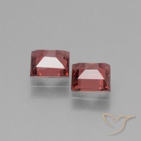 1.38 ct natürliche Helles Scharlachrot Rhodolith-Granat-Edelsteine, Quadrat, VS