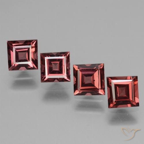 2.85ctw Natürlicher tiefrot Rhodolith-Granat, Quadrat, VS
