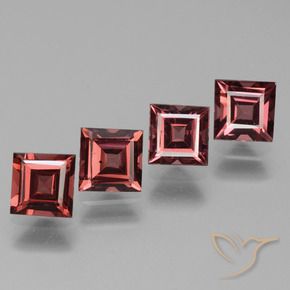 2.85 ct natürliche tiefrot Rhodolith-Granat-Edelsteine, Quadrat, VS