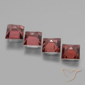 2.85 ct natürliche tiefrot Rhodolith-Granat-Edelsteine, Quadrat, VS