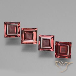 2.83 ct natürliche Scharlachrot Rhodolith-Granat-Edelsteine, Quadrat, VS
