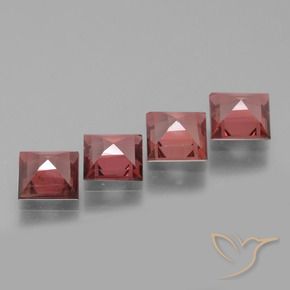 2.83 ct natürliche Scharlachrot Rhodolith-Granat-Edelsteine, Quadrat, VS