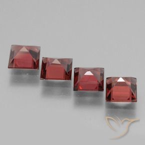 3.25 ct natürliche dunkelrot Rhodolith-Granat-Edelsteine, Quadrat, VS