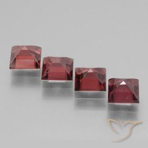 3.02 ct natürliche dunkelrot Rhodolith-Granat-Edelsteine, Quadrat, VS