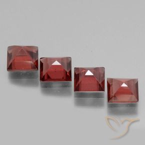 2.93 ct natürliche tiefrot Rhodolith-Granat-Edelsteine, Quadrat, VS