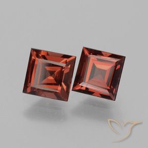 1.65 ct natürliche dunkelrot Rhodolith-Granat-Edelsteine, Quadrat, VS