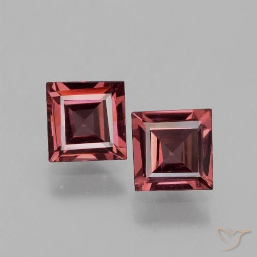 1.40ctw Natürlicher tiefrot Rhodolith-Granat, Quadrat, VS