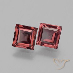 1.40 ct natürliche tiefrot Rhodolith-Granat-Edelsteine, Quadrat, VS