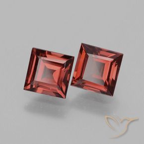 1.52 ct natürliche Tiefes Scharlachrot Rhodolith-Granat-Edelsteine, Quadrat, VS