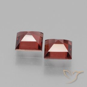 1.52 ct natürliche Tiefes Scharlachrot Rhodolith-Granat-Edelsteine, Quadrat, VS