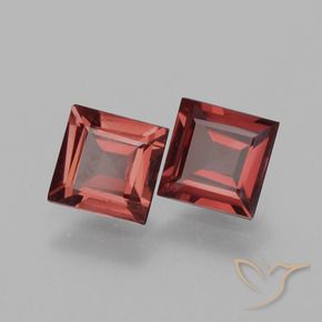1.47 ct natürliche tiefrot Rhodolith-Granat-Edelsteine, Quadrat, VS