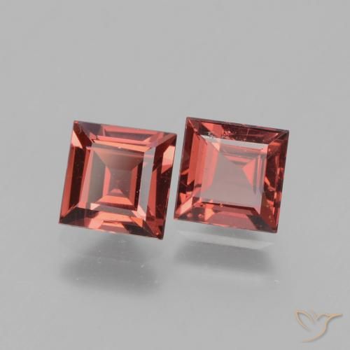 1.51 ct natürliche Mittelrot Rhodolith-Granat-Edelsteine, Quadrat, VS