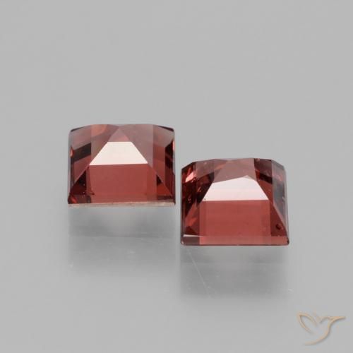 1.51 ct natürliche Mittelrot Rhodolith-Granat-Edelsteine, Quadrat, VS