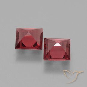 1.40 ct natürliche Rosaig-rot Rhodolith-Granat-Edelsteine, Quadrat, VS