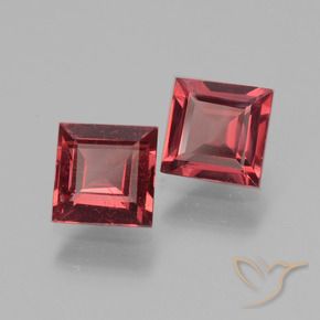1.49 ct natürliche Rosaig-rot Rhodolith-Granat-Edelsteine, Quadrat, VS