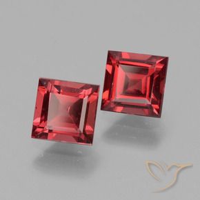 1.50 ct natürliche Rosaig-rot Rhodolith-Granat-Edelsteine, Quadrat, VS