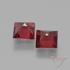 1.50 ct natürliche Rosaig-rot Rhodolith-Granat-Edelsteine, Quadrat, VS