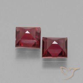 1.50 ct natürliche Mittelrot Rhodolith-Granat-Edelsteine, Quadrat, VS