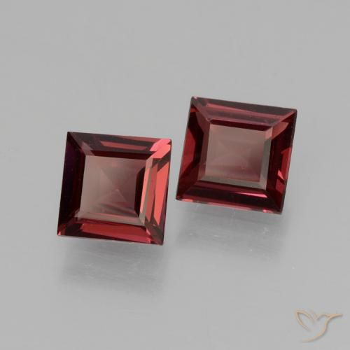 1.43 ct natürliche tiefrot Rhodolith-Granat-Edelsteine, Quadrat, VS