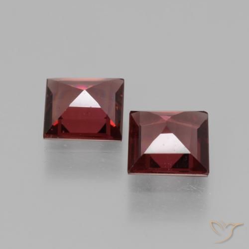 1.43 ct natürliche tiefrot Rhodolith-Granat-Edelsteine, Quadrat, VS