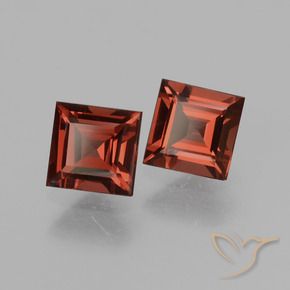 1.48 ct natürliche Mittelrot Rhodolith-Granat-Edelsteine, Quadrat, VVS-VS