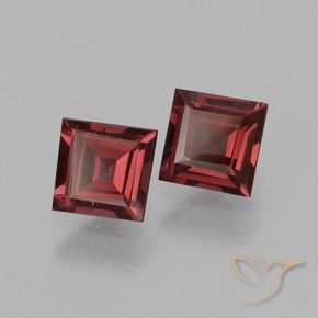 1.48 ct natürliche dunkelrot Rhodolith-Granat-Edelsteine, Quadrat, VS
