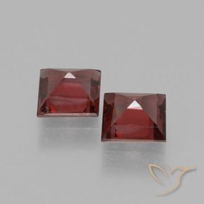 1.48 ct natürliche dunkelrot Rhodolith-Granat-Edelsteine, Quadrat, VS