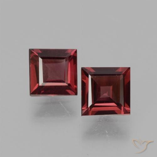 1.45ctw Natürlicher dunkelrot Rhodolith-Granat, Quadrat, VS
