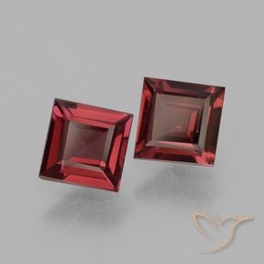 1.45 ct natürliche dunkelrot Rhodolith-Granat-Edelsteine, Quadrat, VS