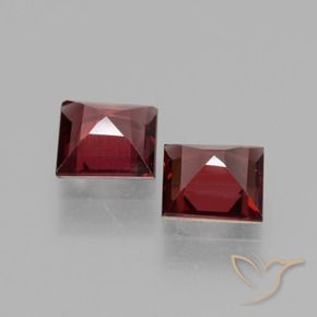 1.45 ct natürliche dunkelrot Rhodolith-Granat-Edelsteine, Quadrat, VS