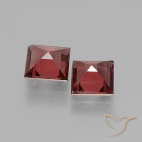 1.45 ct natürliche tiefrot Rhodolith-Granat-Edelsteine, Quadrat, VVS-VS