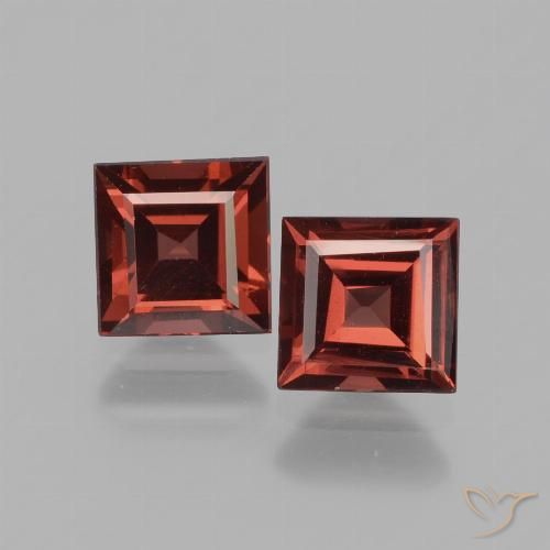 1.72ctw Natürlicher Scharlachrot Rhodolith-Granat, Quadrat, VS