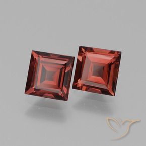 1.42 ct natürliche tiefrot Rhodolith-Granat-Edelsteine, Quadrat, VS